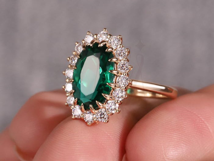 Emerald colour range from lighter green to deep vivid green