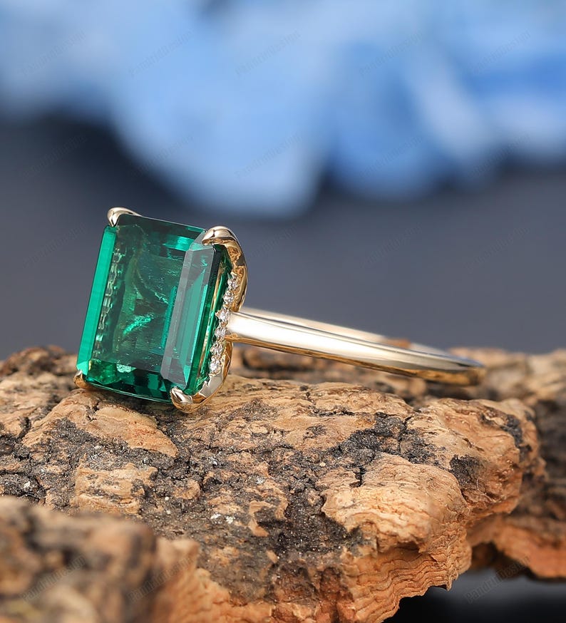 Selection of emeralds for bespoke engagement rings