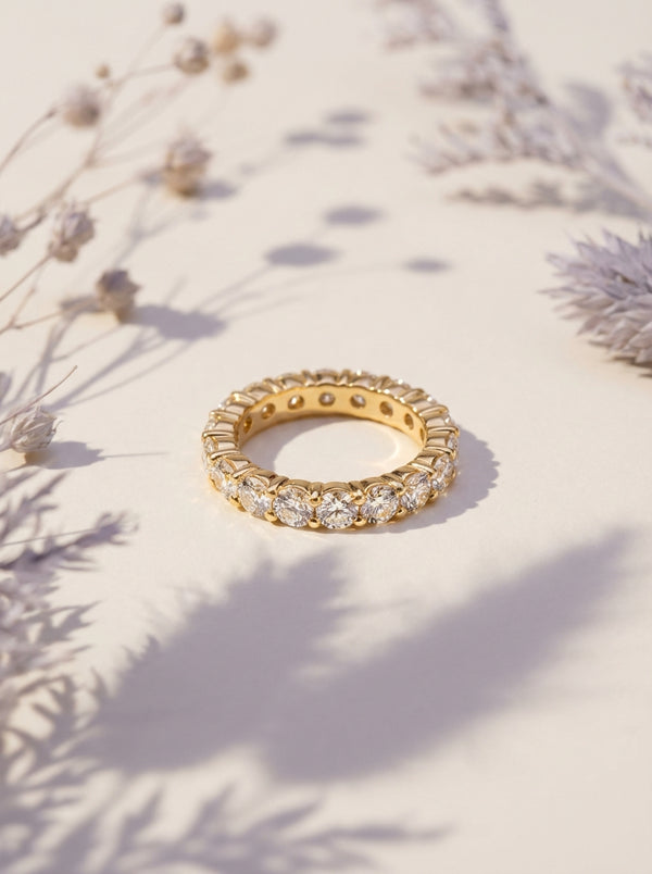 Bespoke eternity ring — full pavé diamonds