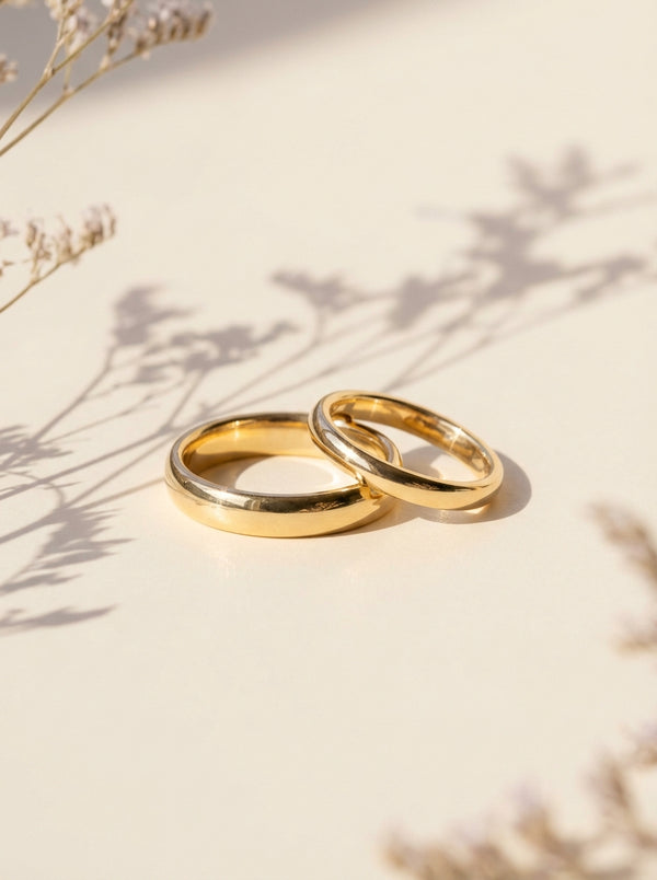 Bespoke wedding bands — his and hers