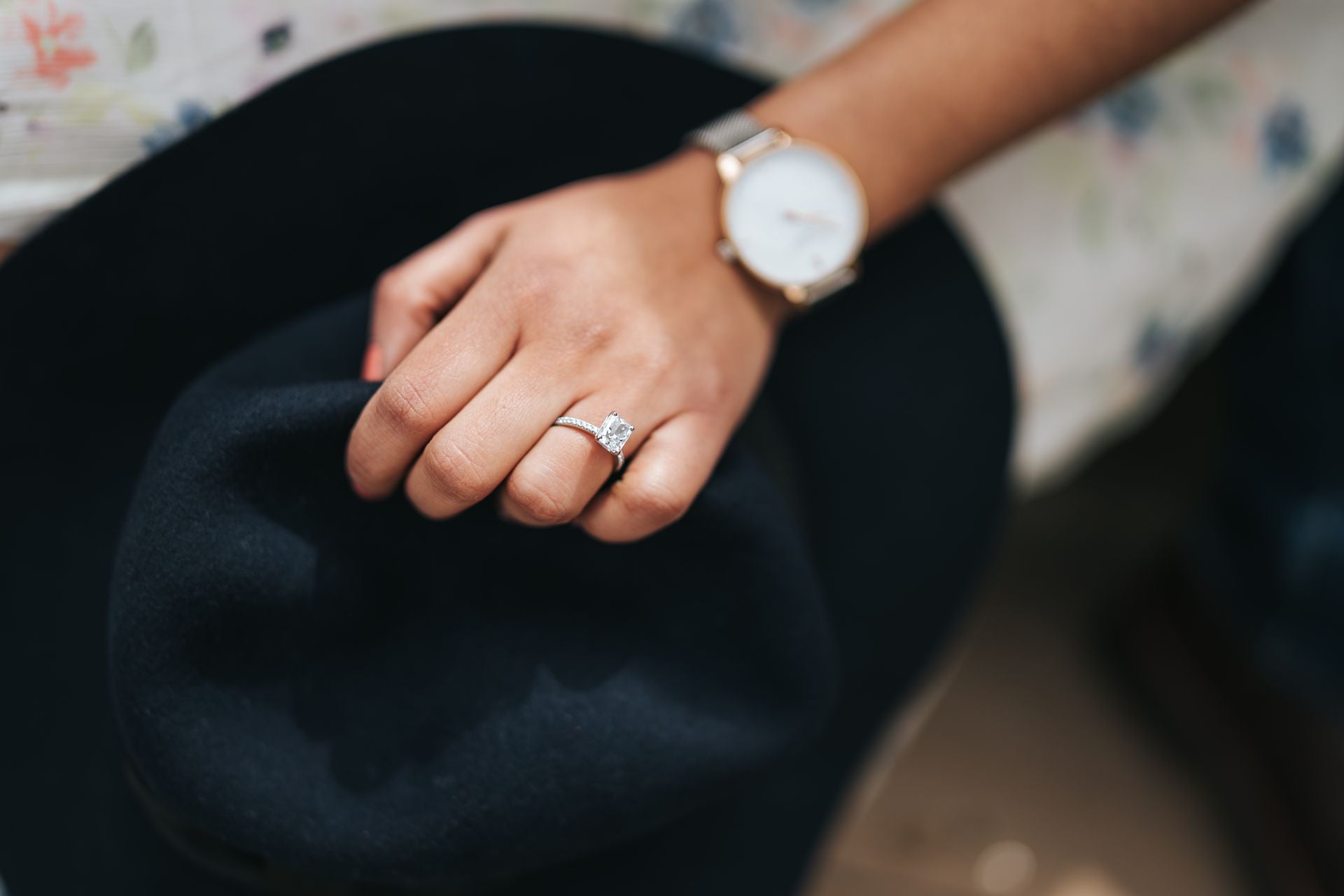 Cushion cut diamond options for bespoke engagement rings