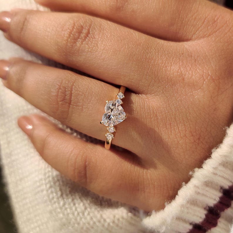 Heart diamond variation for engagement ring design