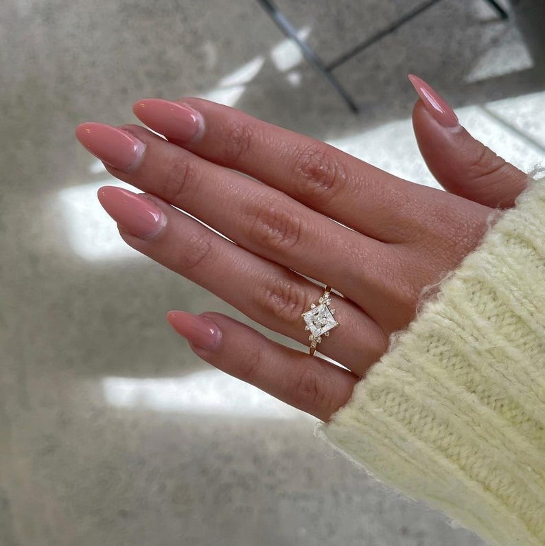 Princess cut diamond variation for engagement ring design