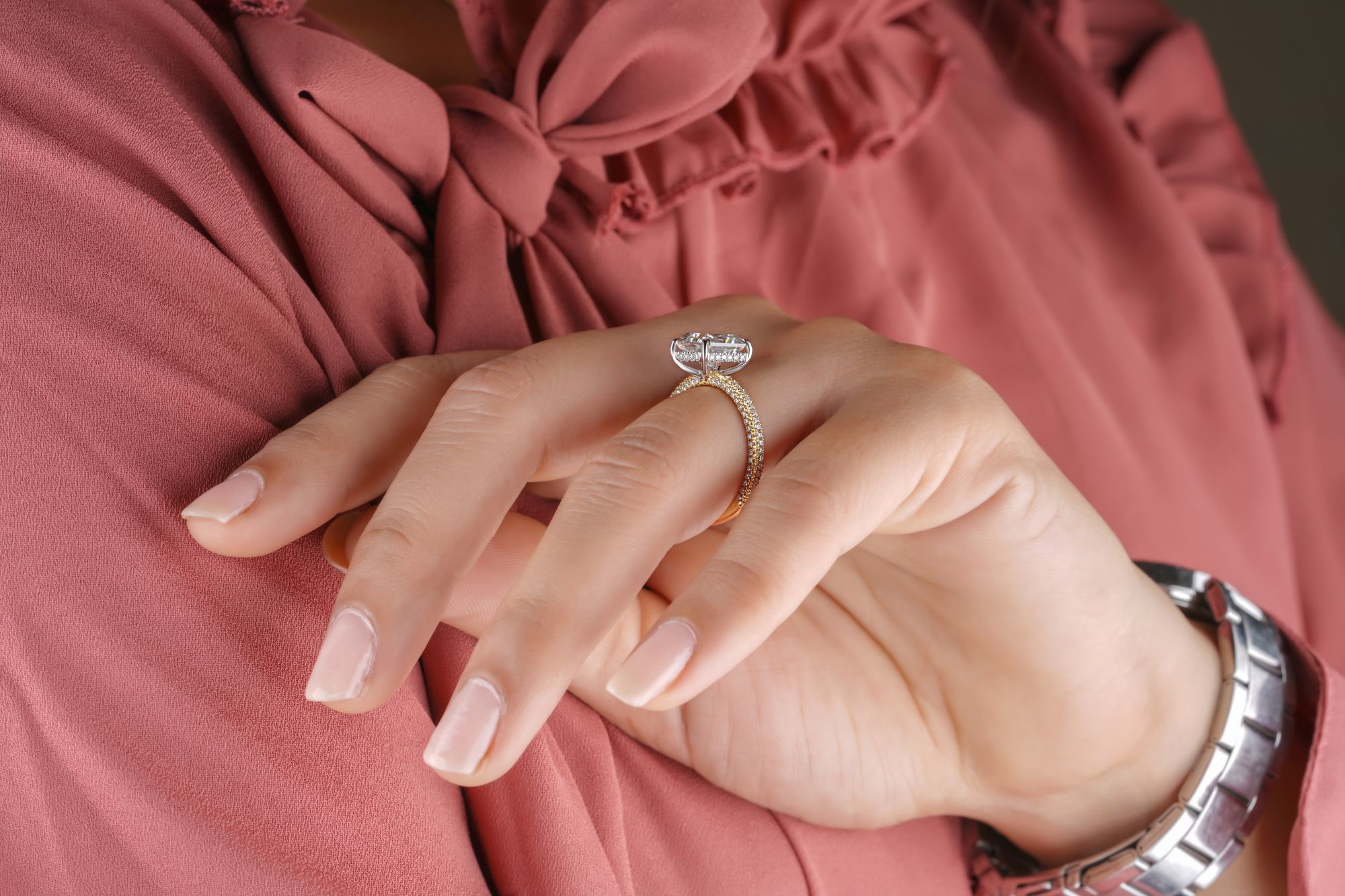 Radiant cut diamond shape for bespoke engagement rings