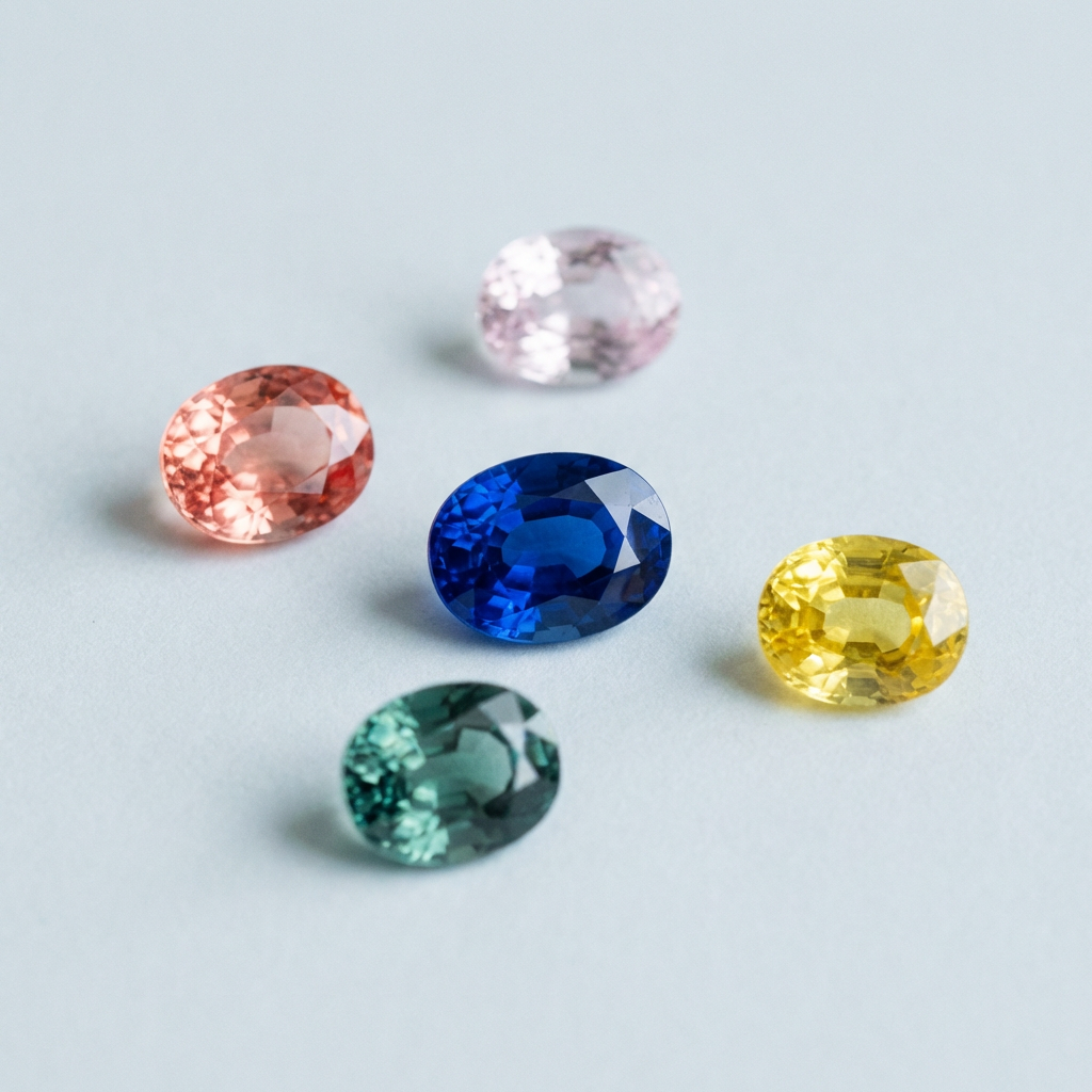 Fancy sapphire colours including pink yellow green purple and white