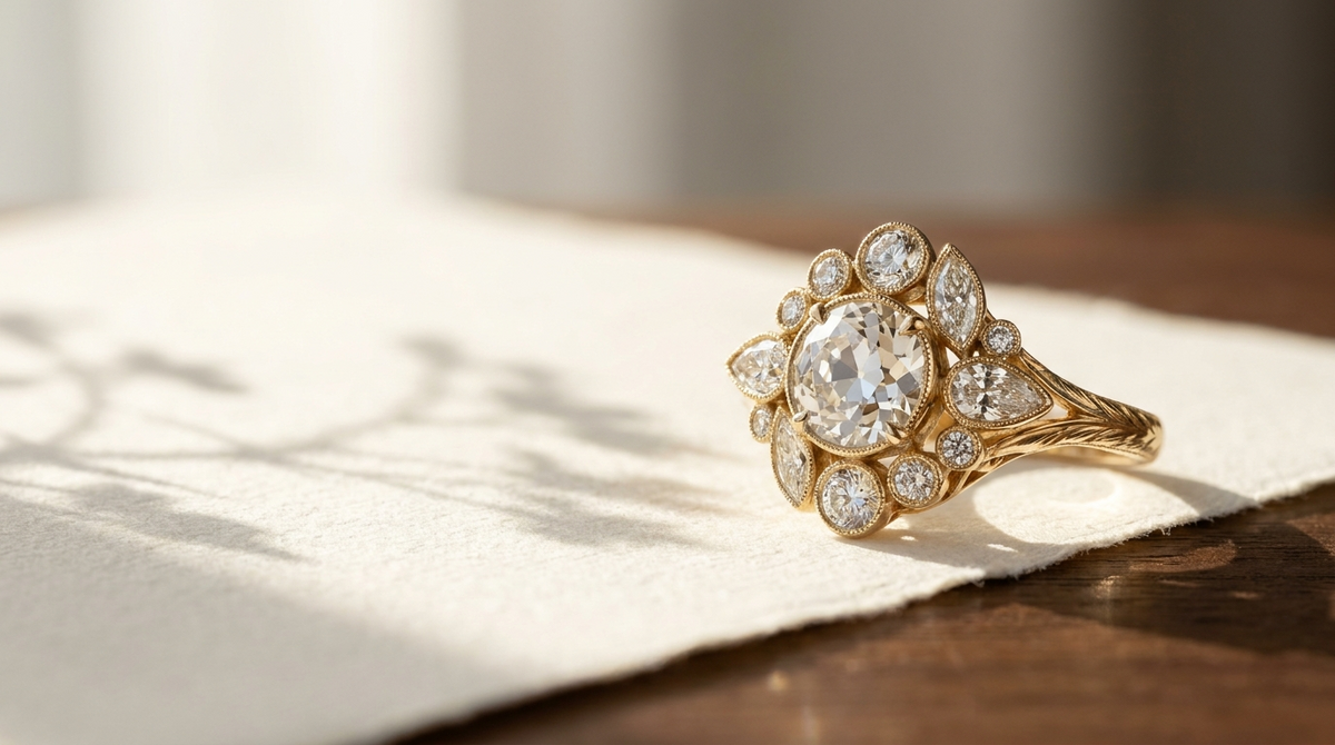 Commission your cluster engagement ring