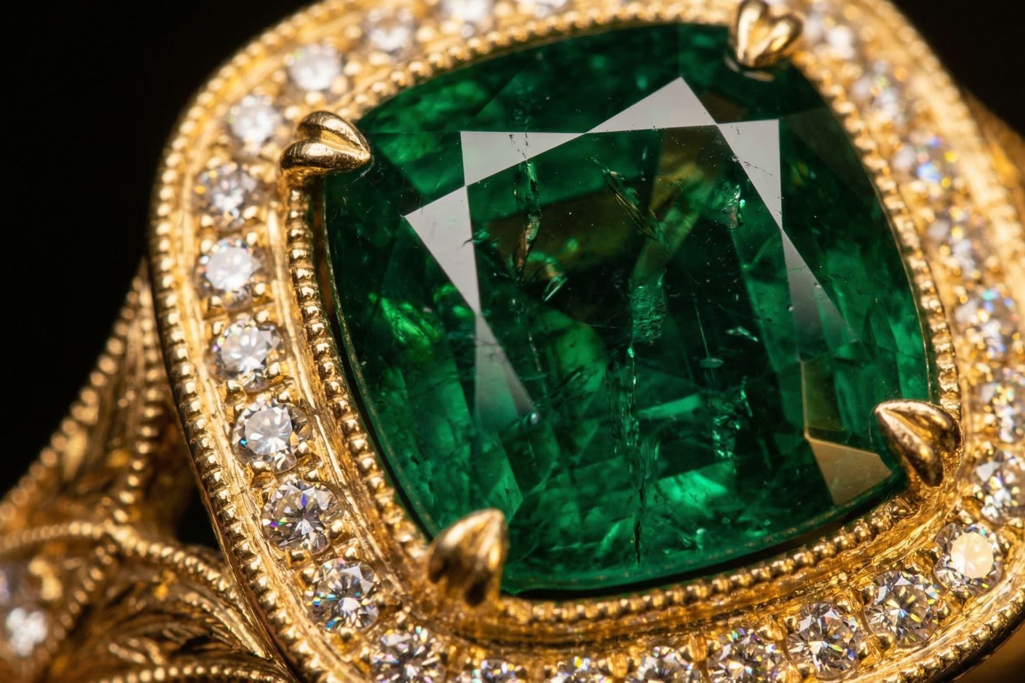 Emerald colour range for bespoke emerald engagement rings