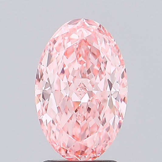 1.50ct Oval Modified Lab Grown Pink Diamond, VVS2, IGI Certified