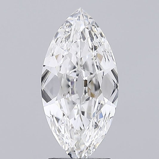 2.51ct Old Mine Marquise Lab Grown Diamond, F VVS2, IGI Certified